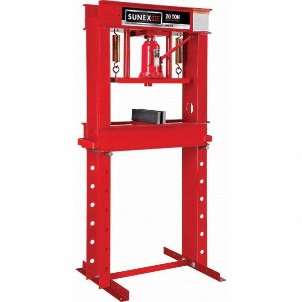 Shop Press: 6" Stroke - 23-3/4" Between Uprights, 1-1/2 to 33" Ram to Table