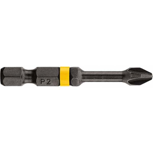DeWALT Power Screwdriver Bit: Phillips Bit, #1 Phillips - 0.2500" Drive, 2" OAL | 50-Pack | Part #DWA2PH1IRB