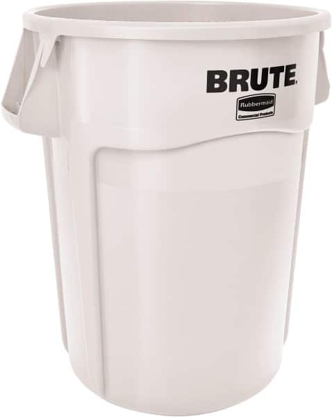 Rubbermaid 1779740 44 Gal Round White Trash Can 