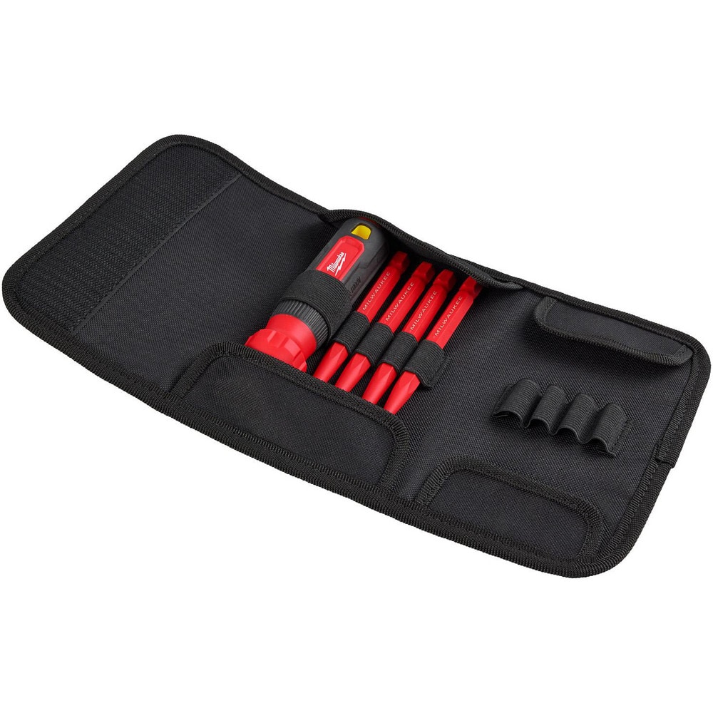 Bit Screwdrivers; Type: Combination ; Tip Type: Cabinet; Phillips; Square ; Overall Length (Decimal Inch): 12.68 ; Handle Length (Decimal Inch - 4 Decimals): 5.0000 ; Insulated: Yes ; Non-sparking: Yes