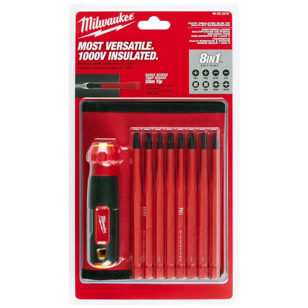 KNIPEX Slotted Screwdriver – 4-Inch, 1000V Insulated, 1/8" Tip For Electrical Work