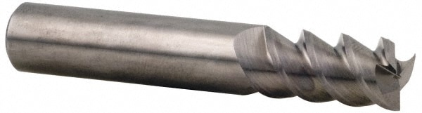 Accupro 3603125 Square End Mill: 5/16 Dia, 13/16 LOC, 5/16 Shank Dia, 2-1/2 OAL, 3 Flutes, Solid Carbide 