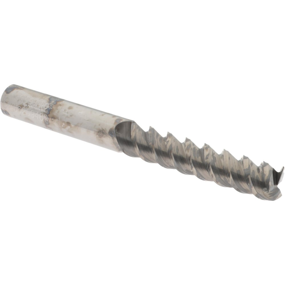 Accupro 360L4375 Square End Mill: 7/16 Dia, 2 LOC, 7/16 Shank Dia, 4 OAL, 3 Flutes, Solid Carbide 