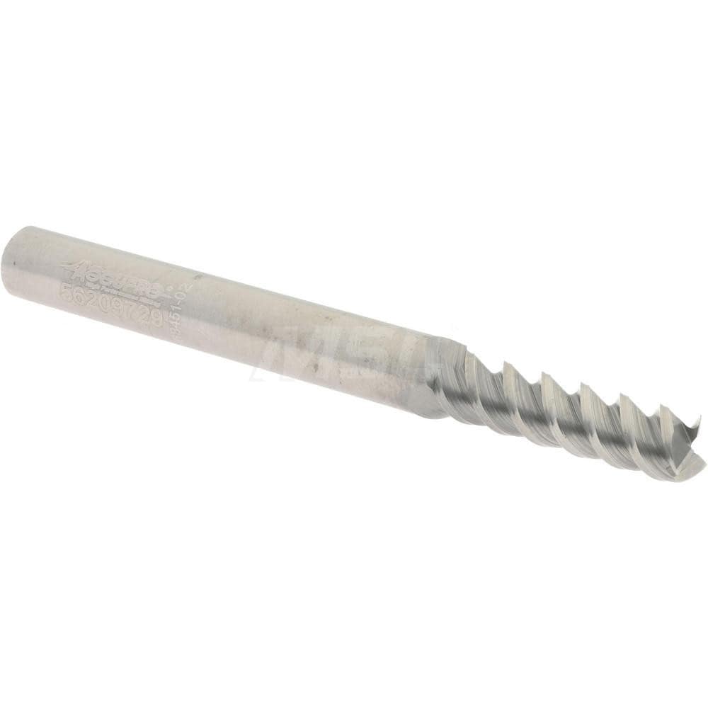 Accupro 3602188 Square End Mill: 7/32 Dia, 3/4 LOC, 1/4 Shank Dia, 2-1/2 OAL, 3 Flutes, Solid Carbide 