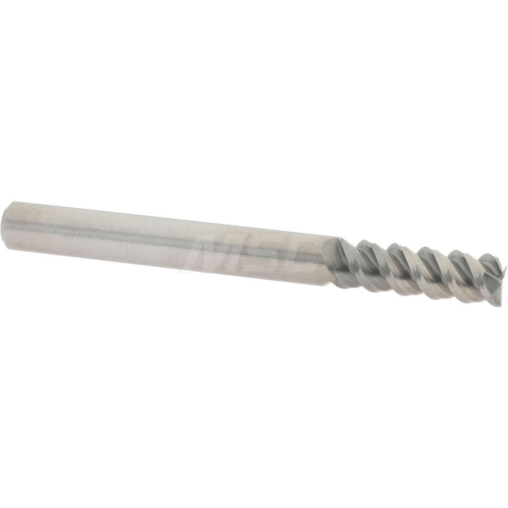 Accupro 3602500 Square End Mill: 1/4 Dia, 3/4 LOC, 1/4 Shank Dia, 2-1/2 OAL, 3 Flutes, Solid Carbide 