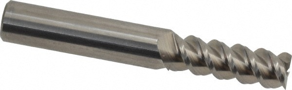 Accupro 3603438 Square End Mill: 11/32 Dia, 1 LOC, 3/8 Shank Dia, 2-1/2 OAL, 3 Flutes, Solid Carbide 