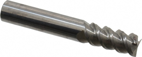 Accupro 3604375 Square End Mill: 7/16 Dia, 1 LOC, 7/16 Shank Dia, 2-3/4 OAL, 3 Flutes, Solid Carbide 