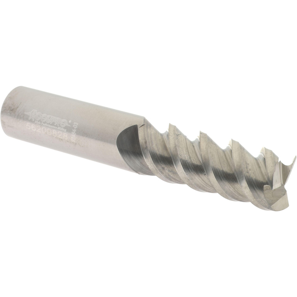 Accupro 3606250 Square End Mill: 5/8 Dia, 1-5/8 LOC, 5/8 Shank Dia, 3-1/2 OAL, 3 Flutes, Solid Carbide Image