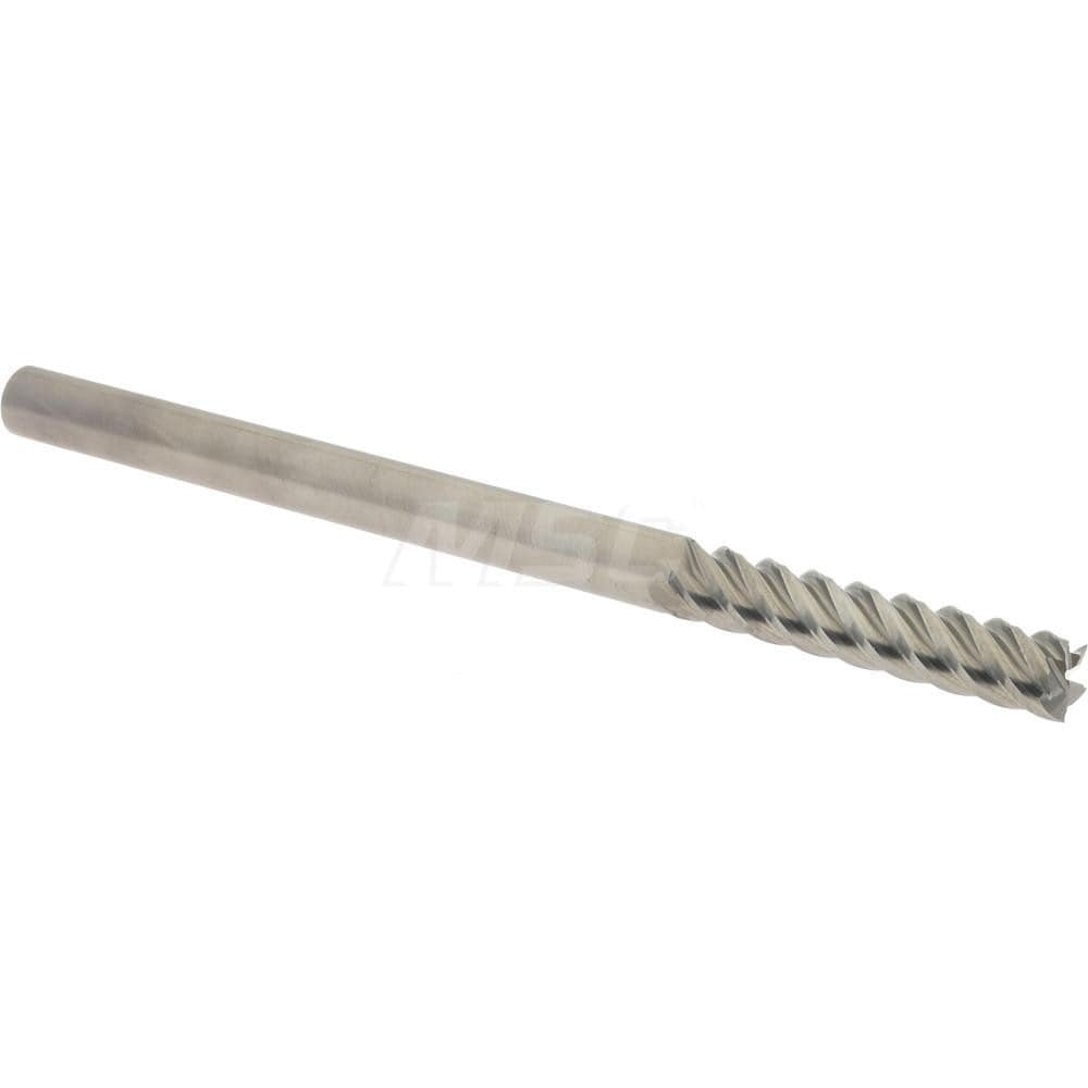 Accupro 545L2500 Square End Mill: 1/4 Dia, 1-1/4 LOC, 1/4 Shank Dia, 4 OAL, 5 Flutes, Solid Carbide 