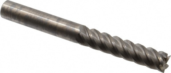 Accupro 545L4375 Square End Mill: 7/16 Dia, 2 LOC, 7/16 Shank Dia, 4 OAL, 5 Flutes, Solid Carbide 