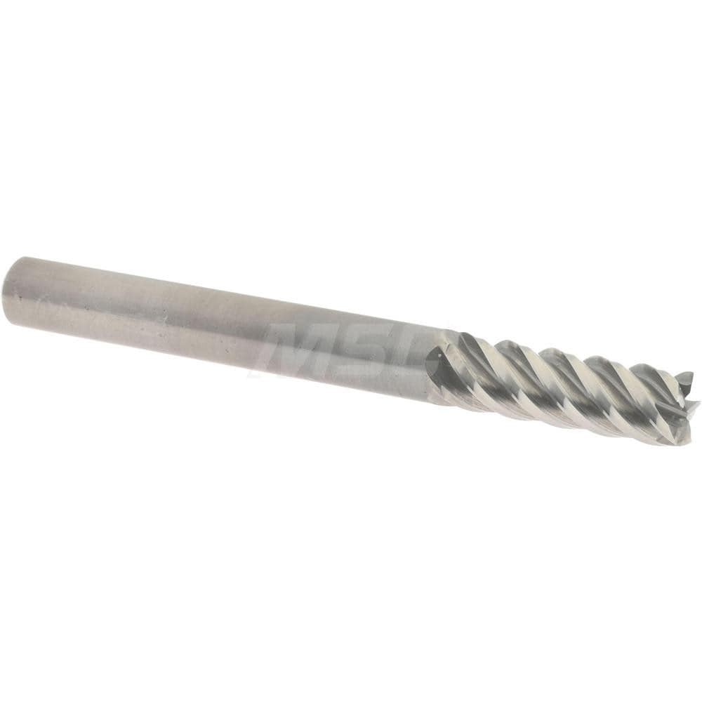 Accupro 5452500 Square End Mill: 1/4 Dia, 3/4 LOC, 1/4 Shank Dia, 2-1/2 OAL, 5 Flutes, Solid Carbide 