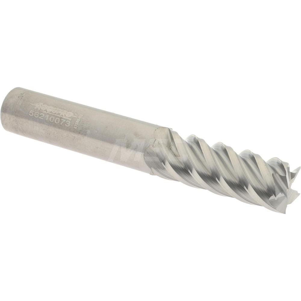 Accupro 5453750 Square End Mill: 3/8 Dia, 1 LOC, 3/8 Shank Dia, 2-1/2 OAL, 5 Flutes, Solid Carbide 