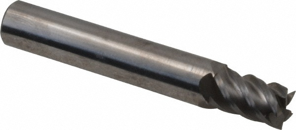 Accupro 545S2812 Square End Mill: 9/32 Dia, 7/16 LOC, 5/16 Shank Dia, 2 OAL, 5 Flutes, Solid Carbide 