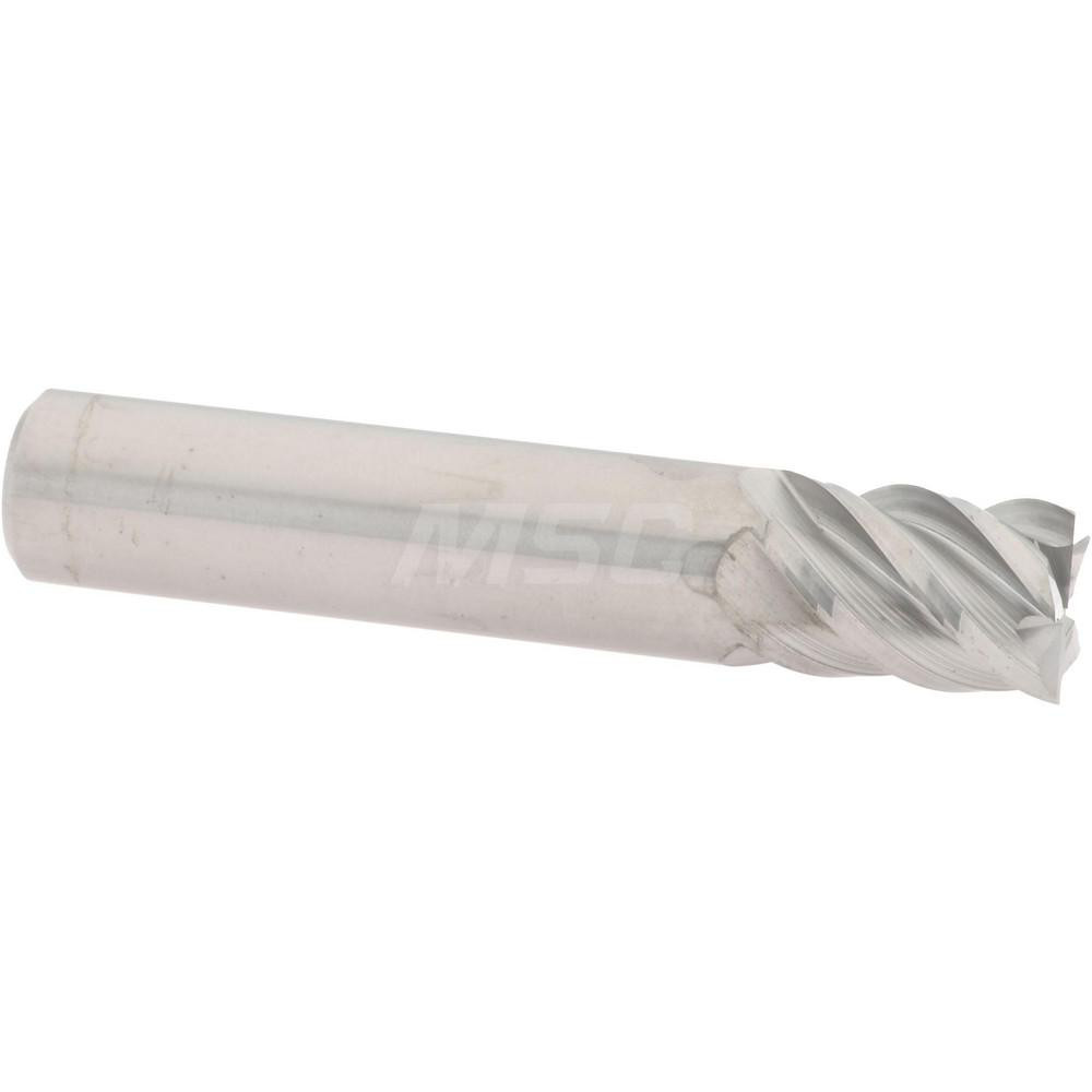 2500212 Square End Mill: 3/8" Dia, 1/2" LOC, 5 Flute, Solid Carbide  