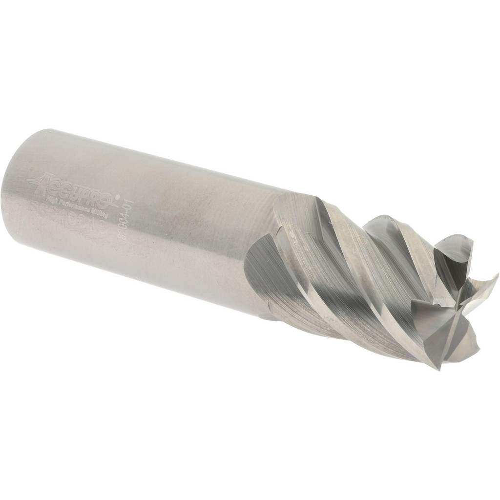 Accupro 545S7500 Square End Mill: 3/4 Dia, 1 LOC, 3/4 Shank Dia, 3 OAL, 5 Flutes, Solid Carbide Image