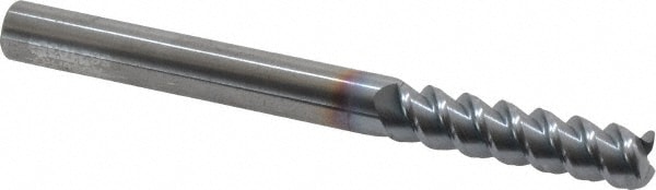 Accupro 360L3750C4 Square End Mill: 3/8 Dia, 1-1/2 LOC, 3/8 Shank Dia, 4 OAL, 3 Flutes, Solid Carbide 