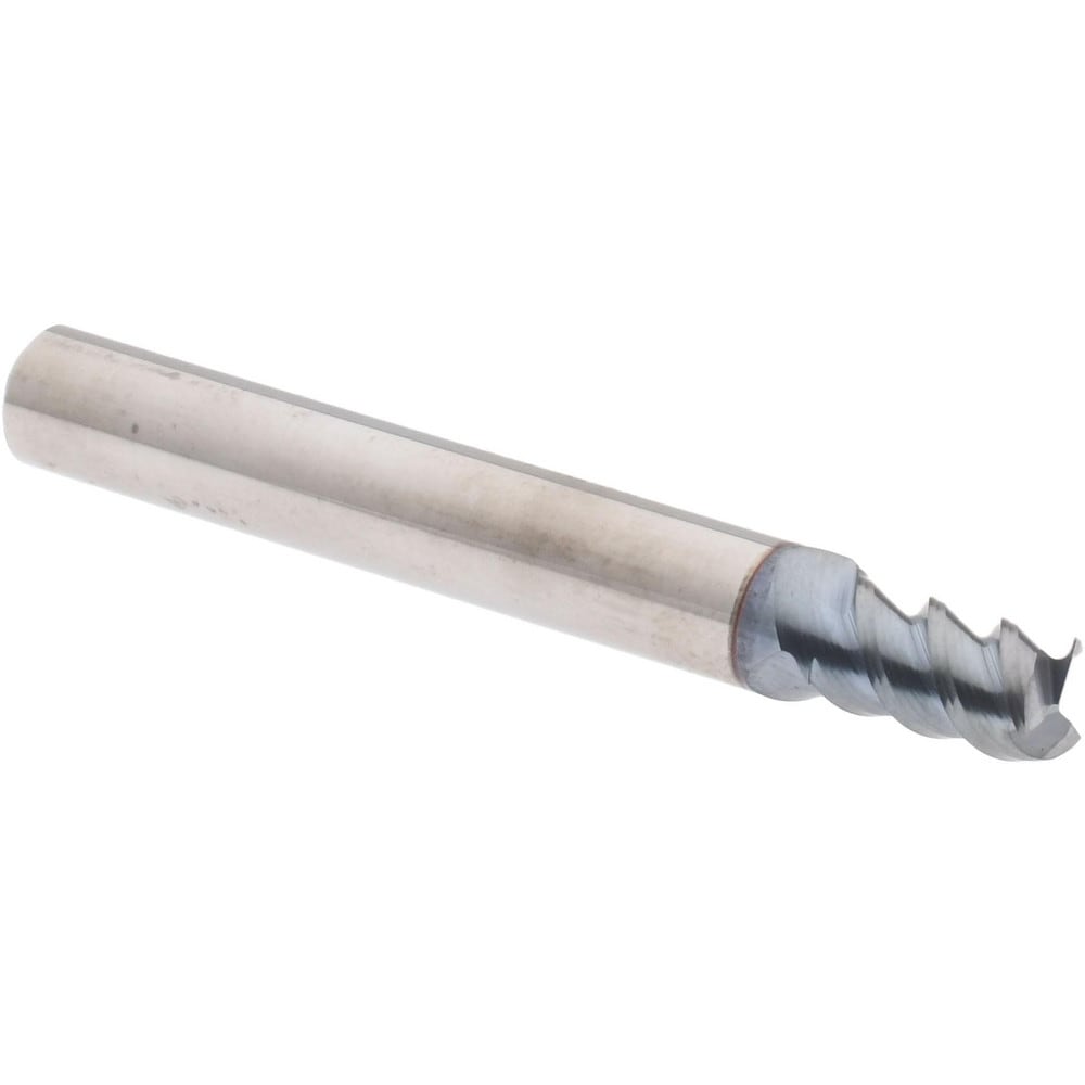 Accupro 360S2188C4 Square End Mill: 7/32 Dia, 3/8 LOC, 1/4 Shank Dia, 2 OAL, 3 Flutes, Solid Carbide 