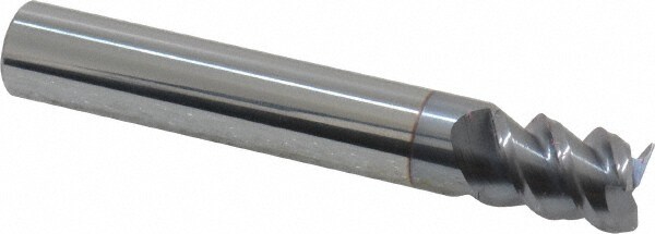 Accupro 360S3125C4 Square End Mill: 5/16 Dia, 7/16 LOC, 5/16 Shank Dia, 2 OAL, 3 Flutes, Solid Carbide 