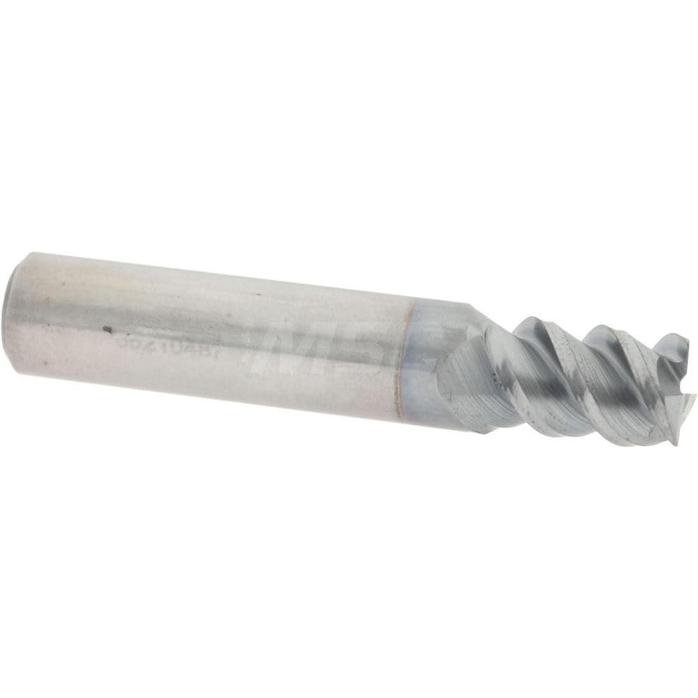 Accupro 360S3438C4 Square End Mill: 11/32 Dia, 1/2 LOC, 3/8 Shank Dia, 2 OAL, 3 Flutes, Solid Carbide 