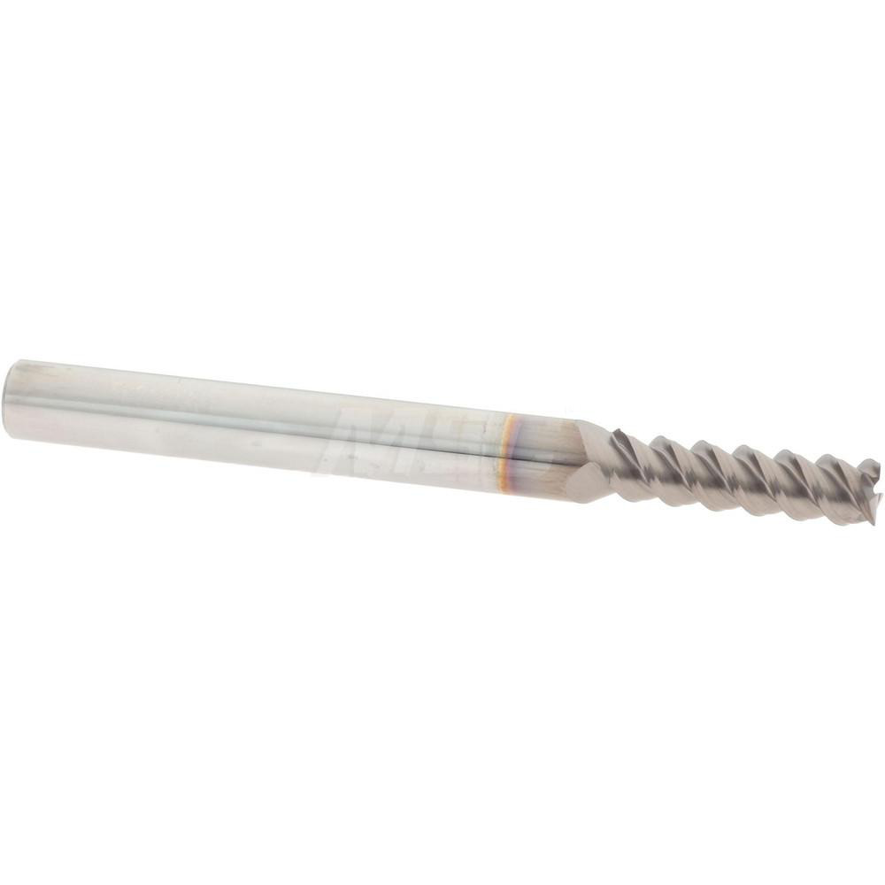 Accupro 3601562C4 Square End Mill: 5/32 Dia, 9/16 LOC, 3/16 Shank Dia, 2 OAL, 3 Flutes, Solid Carbide 