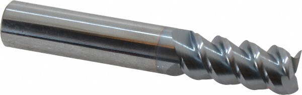 Accupro 3604375C4 Square End Mill: 7/16 Dia, 1 LOC, 7/16 Shank Dia, 2-3/4 OAL, 3 Flutes, Solid Carbide 