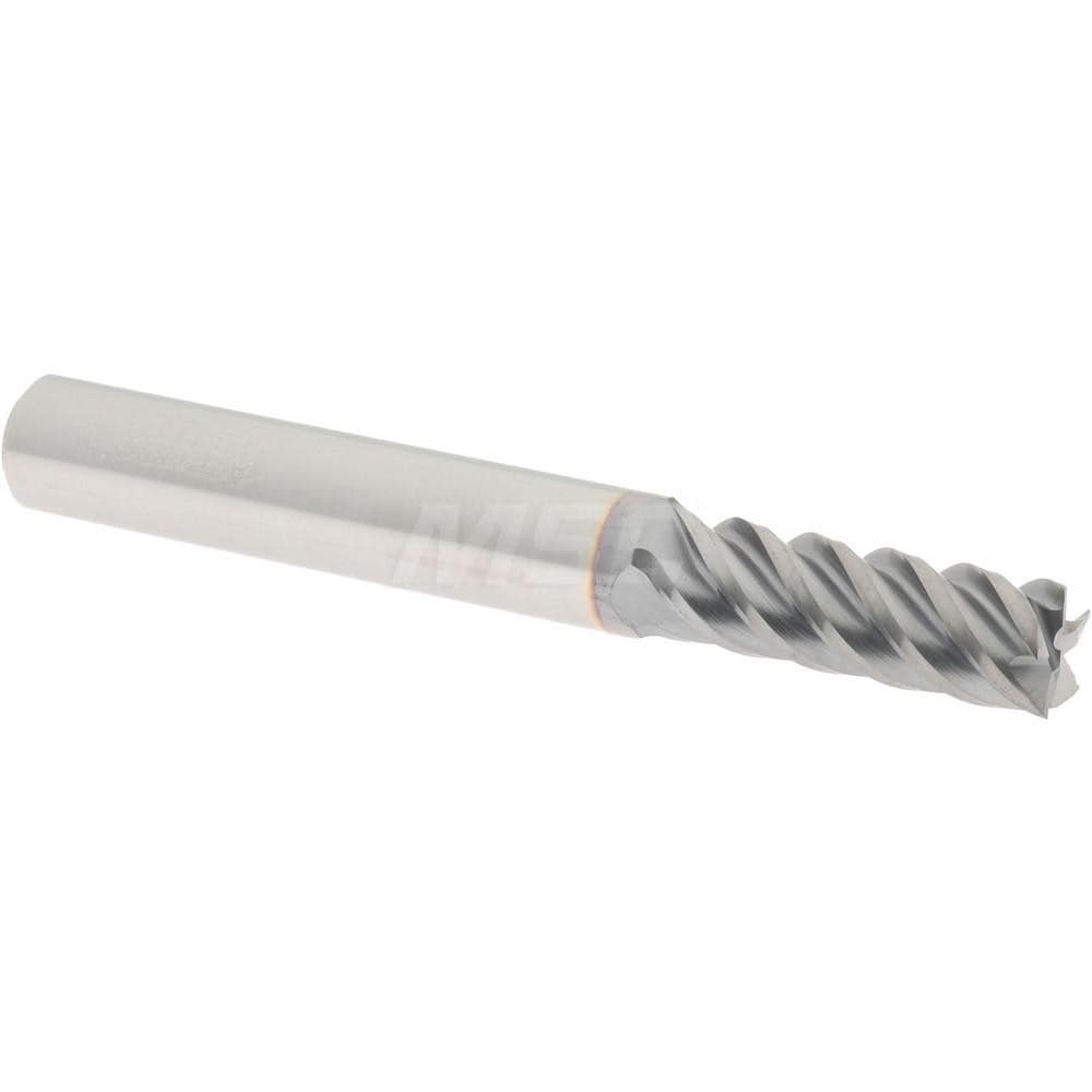 Accupro 5452812C4 Square End Mill: 9/32 Dia, 13/16 LOC, 5/16 Shank Dia, 2-1/2 OAL, 5 Flutes, Solid Carbide 