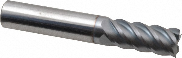 2500409 Square End Mill: 7/16" Dia, 1" LOC, 5 Flute, Solid Carbide  