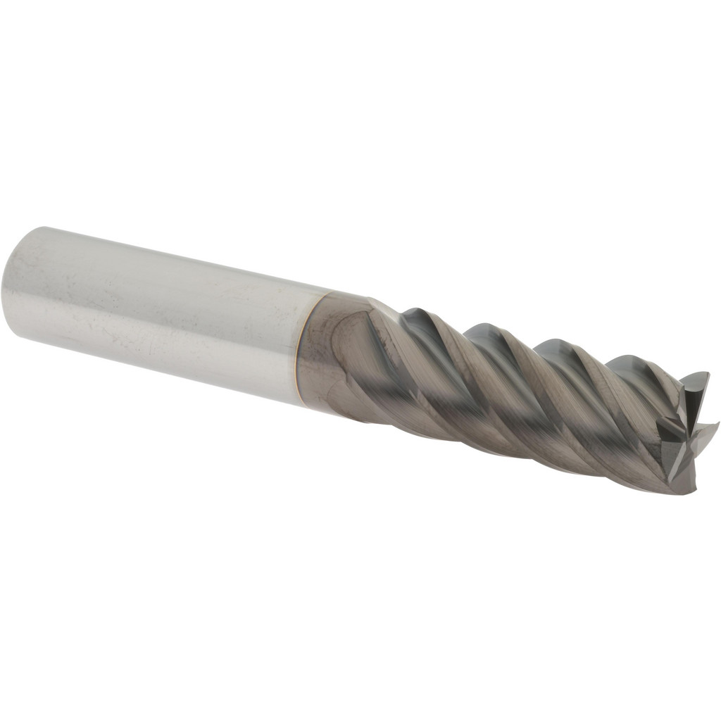 Accupro 5455625C4 Square End Mill: 9/16 Dia, 1-1/2 LOC, 9/16 Shank Dia, 3-1/2 OAL, 5 Flutes, Solid Carbide Image