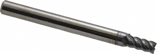 Accupro 545S1562C4 Square End Mill: 5/32 Dia, 5/16 LOC, 3/16 Shank Dia, 2 OAL, 5 Flutes, Solid Carbide 