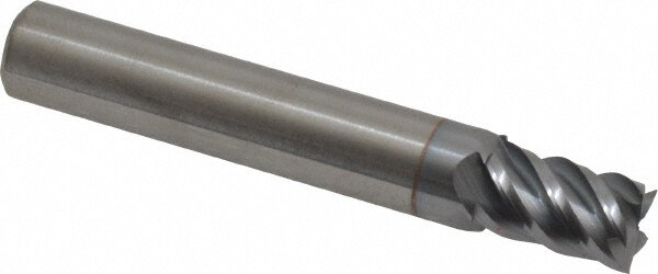 Accupro 545S2812C4 Square End Mill: 9/32 Dia, 7/16 LOC, 5/16 Shank Dia, 2 OAL, 5 Flutes, Solid Carbide 