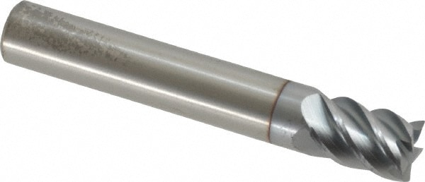 Accupro 545S3125C4 Square End Mill: 5/16 Dia, 7/16 LOC, 5/16 Shank Dia, 2 OAL, 5 Flutes, Solid Carbide 