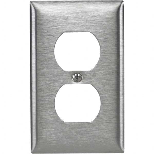 Hubbell Wiring Device Kellems Wall Plates Plate Type Color Metallic Configuration Duplex Material Stainless Steel Shape Rectangle Size Standard 56215775 Msc Supply - Hubbell Stainless Steel Wall Plates
