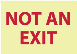 AccuformNMC - Security & Admittance Sign: Rectangle, NOT AN EXIT | MSC ...