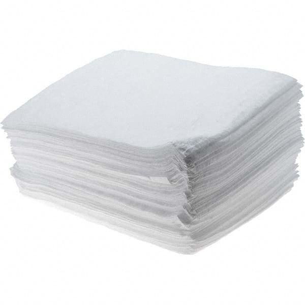 Brady SPC Sorbents ENV500 Sorbent Pad: Oil Only Use, 15" Wide, 19" Long, 24.5 gal, White 