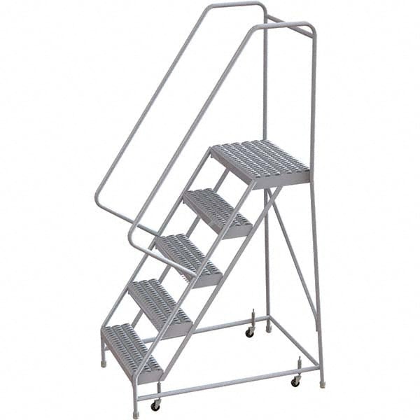 TRI-ARC - Aluminum Rolling Ladder: 350 lb Capacity, 5 Step | MSC Direct