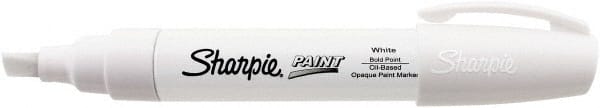 Paint Pen Marker: White, Oil-Based, Bold Point
