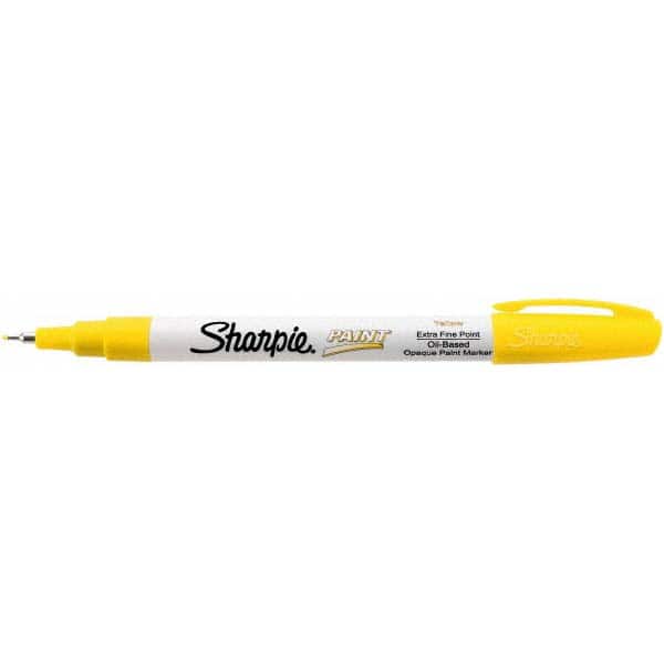 Paint Pen Marker: Yellow, Oil-Based, Extra Fine Point