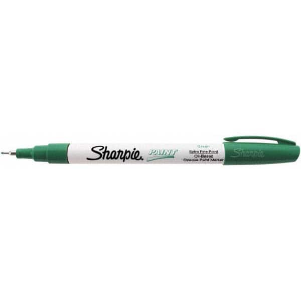 Paint Pen Marker: Green, Oil-Based, Extra Fine Point