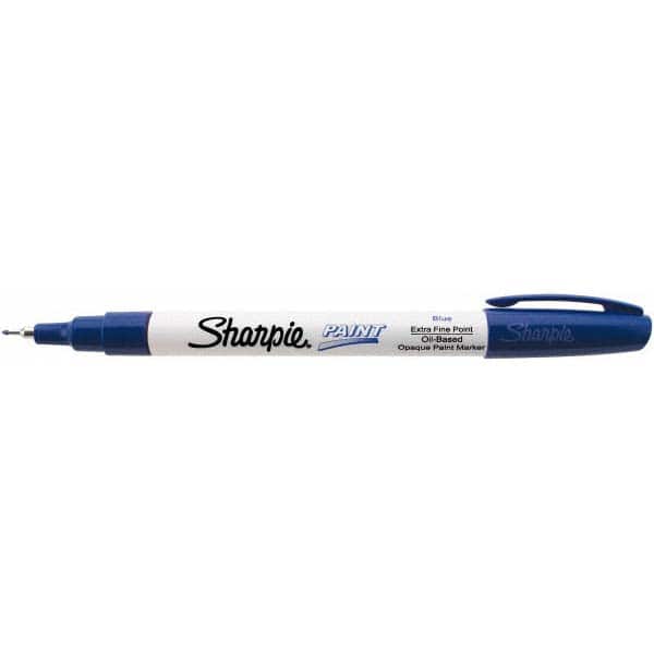 Paint Pen Marker: Blue, Oil-Based, Extra Fine Point