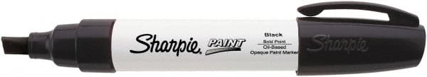 Paint Pen Marker: Black, Oil-Based, Bold Point
