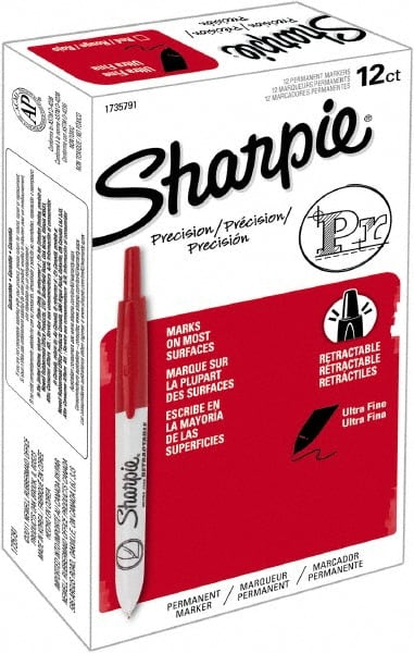 Sharpie Retractable Permanent Marker Ultra Fine Tip Red 1735791