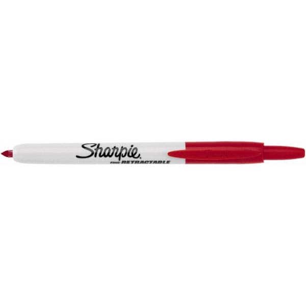 Sharpie - Permanent Marker: Red, AP Non-Toxic, Retractable Fine Point -  56319155 - MSC Industrial Supply