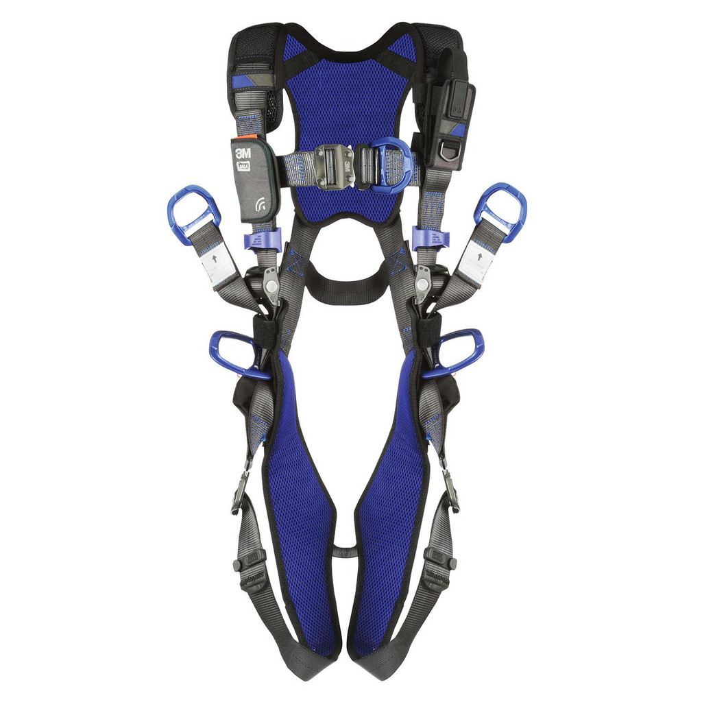 DBI-SALA Fall Protection Harnesses: 420 Lb, Size X-Large, For Climbing Positioning & Wind Energy, Back Front & Hips - Quick-Connect Leg Strap