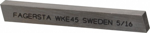 Tool Bit Blank: 5/16" Width, 5/16" Height, 2-1/2" OAL, WKE45, Cobalt, Square