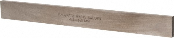 Tool Bit Blank: 4 mm Width, 16 mm Height, 160 mm OAL, WKE45, Cobalt, Rectangle