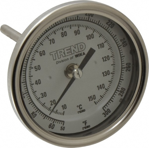 Wika 30040A008G4 Bimetal Dial Thermometer: 50 to 300 ° F, 4" Stem Length Image