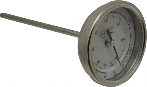 Wika 30060A011G4 Bimetal Dial Thermometer: 150 to 750 ° F, 6" Stem Length Image