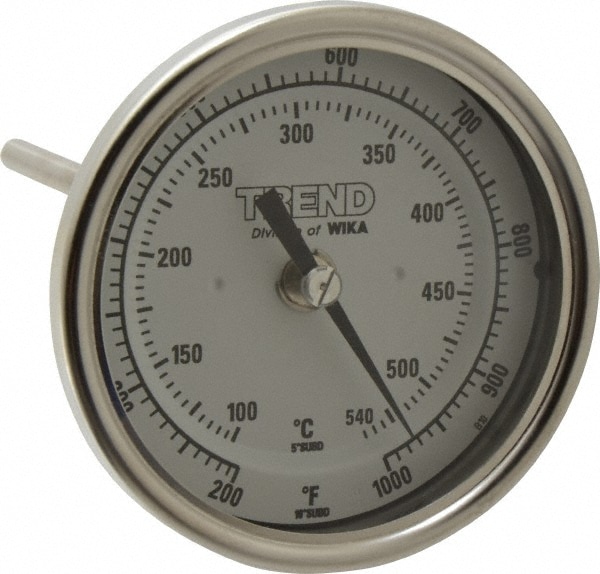 Wika 30060A012G4 Bimetal Dial Thermometer: 200 to 1,000 ° F, 6" Stem Length Image