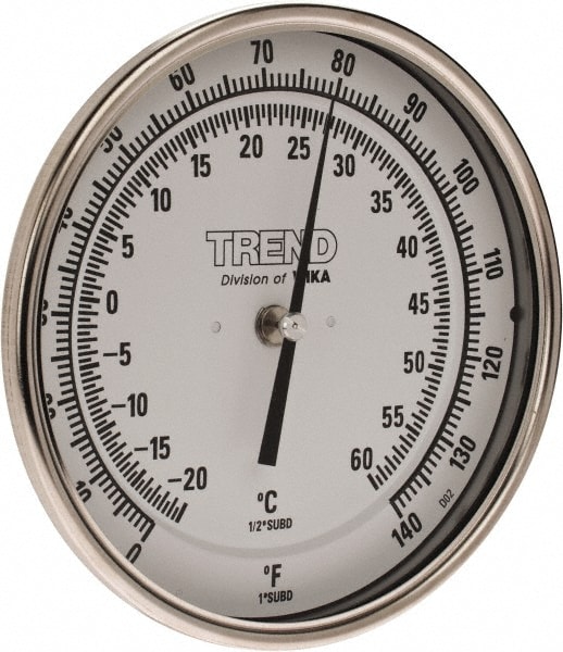 Wika 50090A004G4 Bimetal Dial Thermometer: 0 to 140 ° F, 9" Stem Length Image