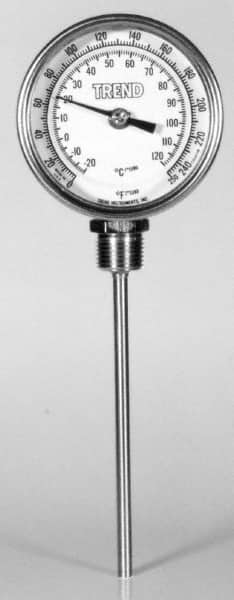 2 Dial Thermometer for Atlantic Fluid Vacuum Pump 2 1/2 stem (0-220  degrees)